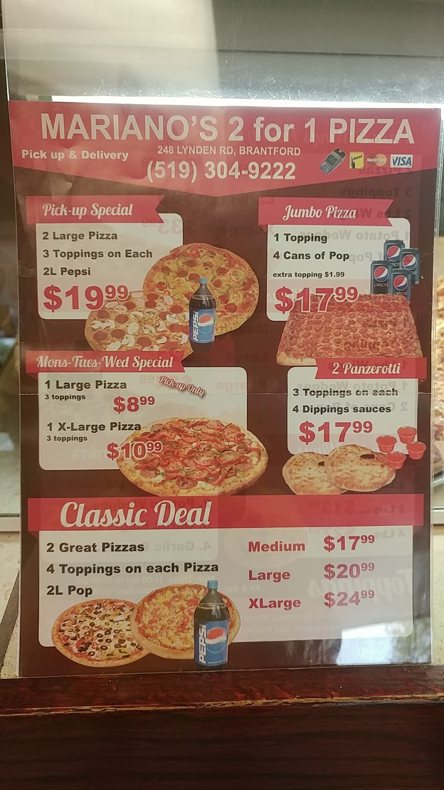 Marianos Pizza | 248 Lynden Rd, Brantford, ON N3R 8A3, Canada | Phone: (519) 304-9222