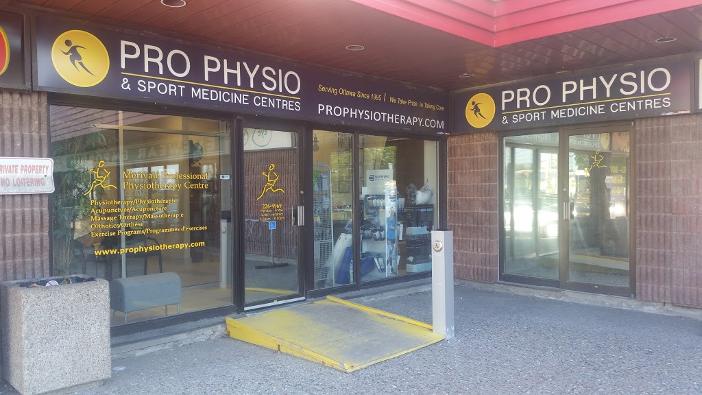 Pro Physio & Sport Medicine Centres Merivale | 2 Woodfield Dr, Nepean, ON K2G 3Y5, Canada | Phone: (613) 226-9969