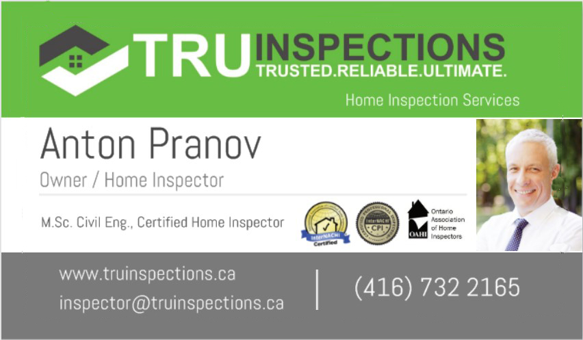 TRU Inspections - Top Home Inspectors in GTA | 143 Mondavi Rd, Woodbridge, ON L4H 1L5, Canada | Phone: (416) 732-2165