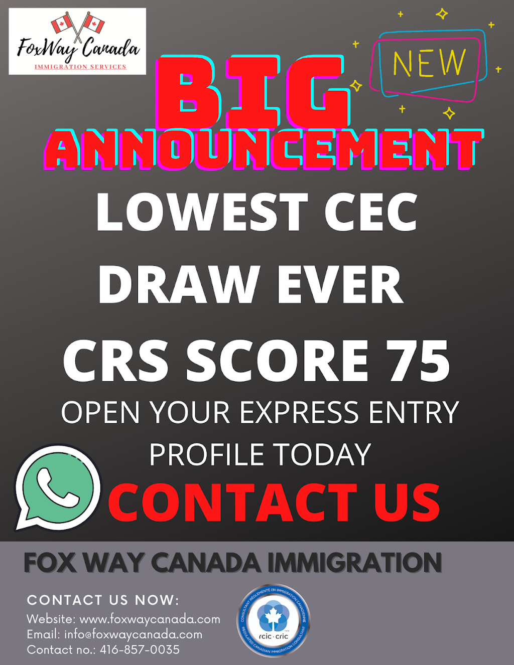 Fox Way Canada Immigration Services | 26 Scenic Ridge Gate, Paris, ON N3L 0K4, Canada | Phone: (416) 857-0035