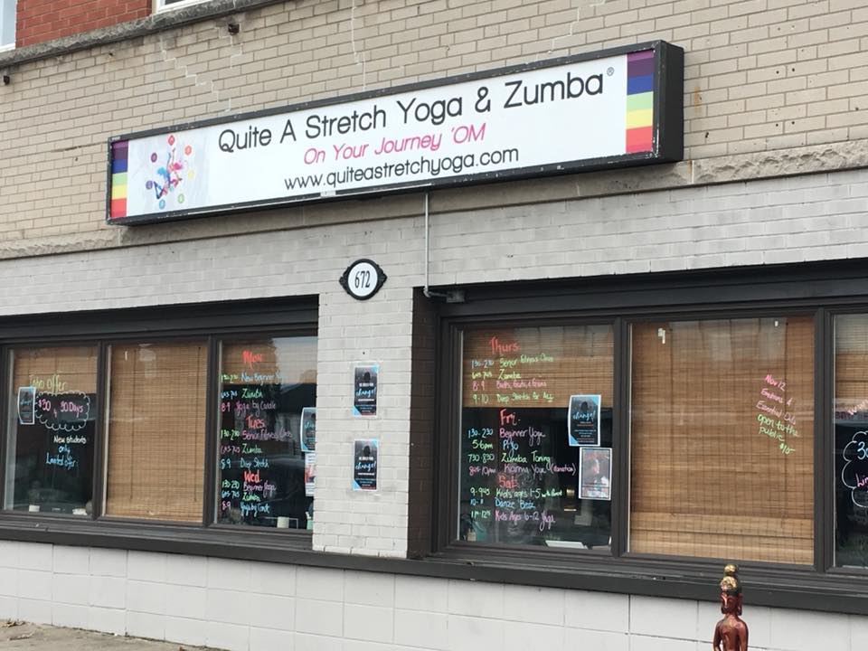 Quite A Stretch Yoga & Zumba | 672 Fennell Ave E, Hamilton, ON L8V 1V2, Canada | Phone: (905) 906-8598