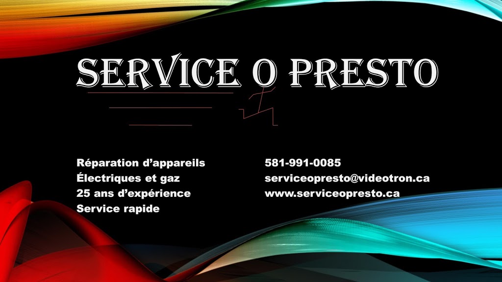 Service o presto | 4460 Rue des Roses # 107, Québec, QC G1G 6G1, Canada | Phone: (581) 991-0085