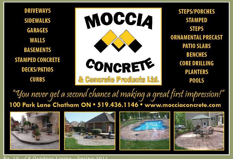 Moccia Concrete & Concrete Products Ltd. | 100 Park Ln, Chatham, ON N7M 4Y3, Canada | Phone: (519) 436-1146