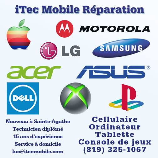 iTec Mobile | 37 Rue Préfontaine O, Sainte-Agathe-des-Monts, QC J8C, Canada | Phone: (819) 325-1067