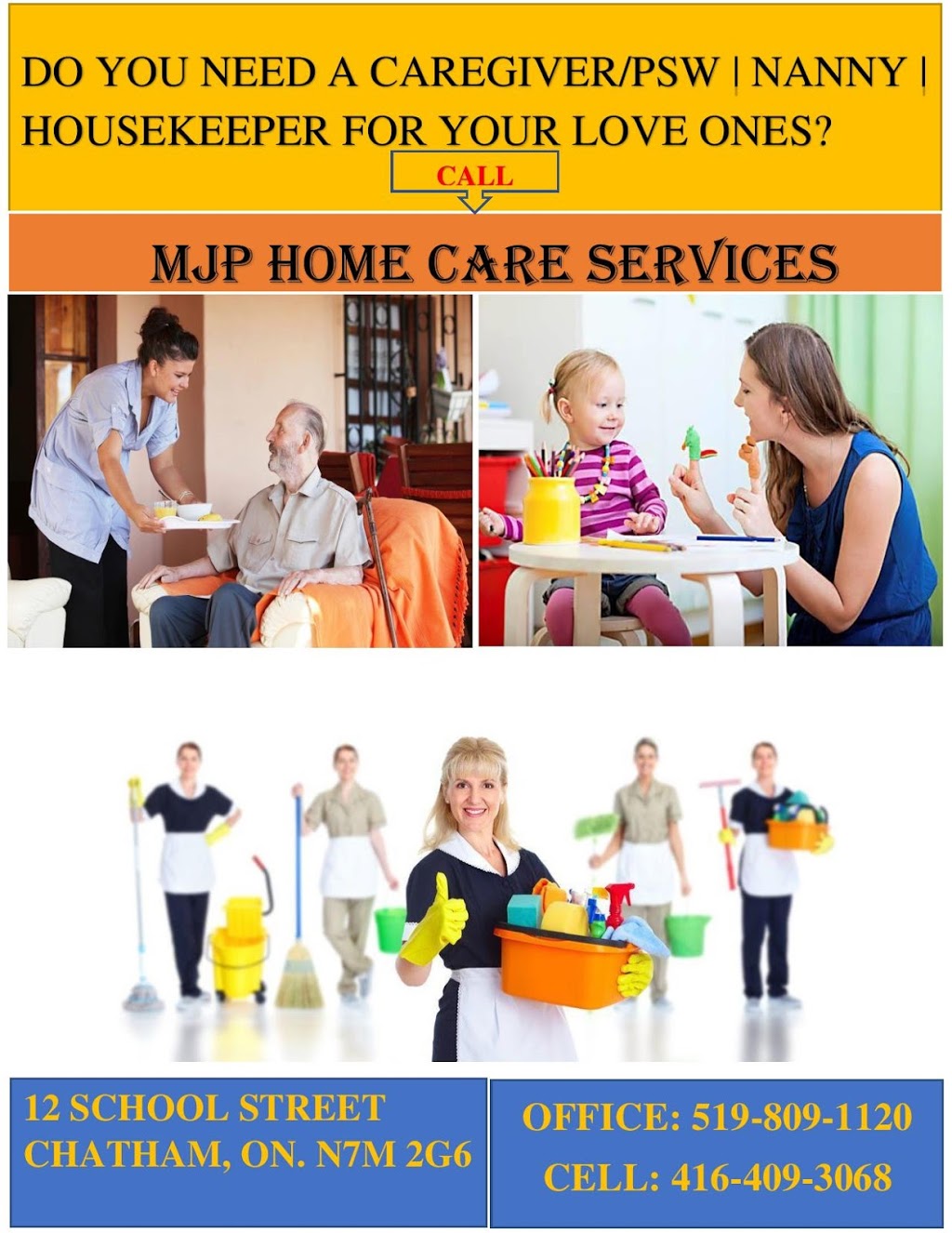 MJP Home Care Services | 448 Grand Ave E, Chatham, ON N7L 1X4, Canada | Phone: (519) 809-1120