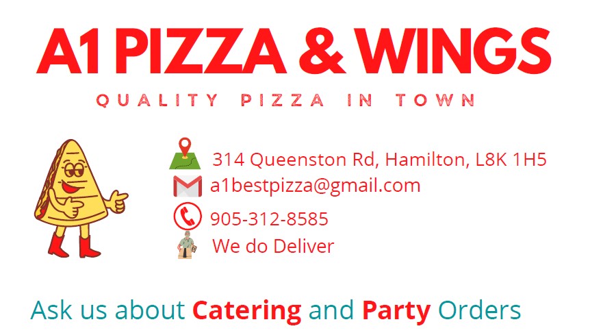 A1 Pizza & Wings | 314 Queenston Rd, Hamilton, ON L8K 1H5, Canada | Phone: (905) 312-8585