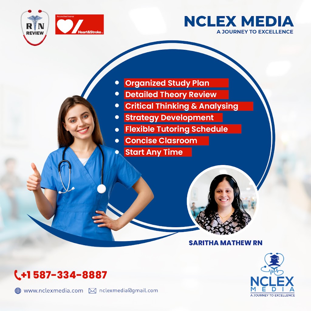 Nclex Media | 3622 167A Ave NW, Edmonton, AB T5Y 0X6, Canada | Phone: (587) 334-8887