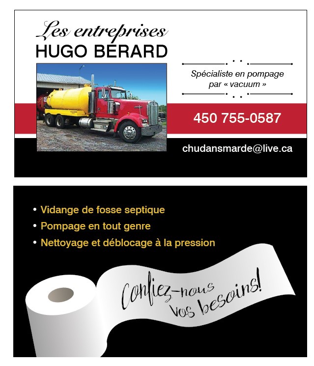 Les Entreprises Hugo Bérard | 601 Rang de la Grande Chaloupe, Saint-Thomas, QC J0K 3L0, Canada | Phone: (450) 755-0587