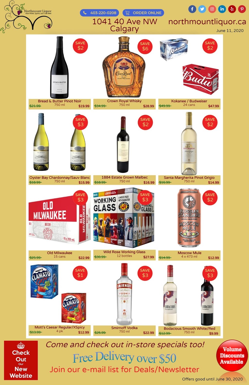 Northmount Liquor Store | 1041 40 Ave NW, Calgary, AB T2K, Canada | Phone: (403) 220-0208