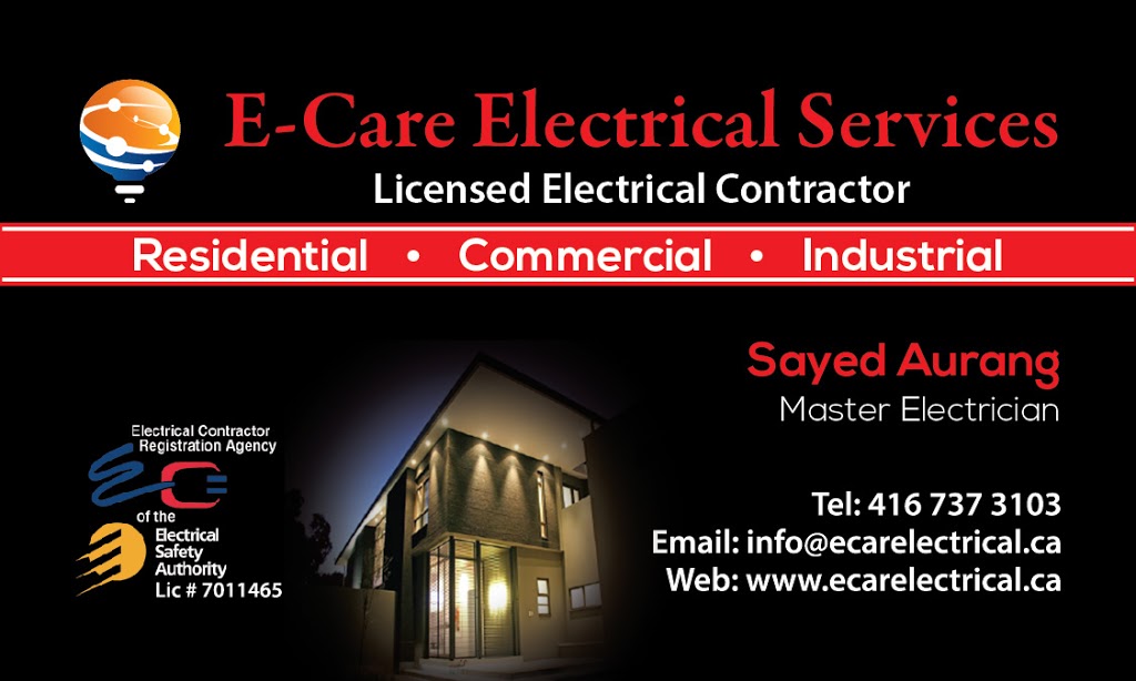 E-Care Electrical Services | 2322 Wildwood Crescent, Pickering, ON L1X 2N1, Canada | Phone: (416) 737-3103