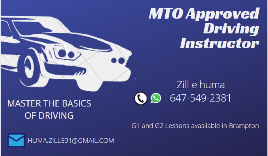 Female Driver Instructor (HUMA) | 71 Gatesgill St, Brampton, ON L6X 3T1, Canada | Phone: (647) 549-2381