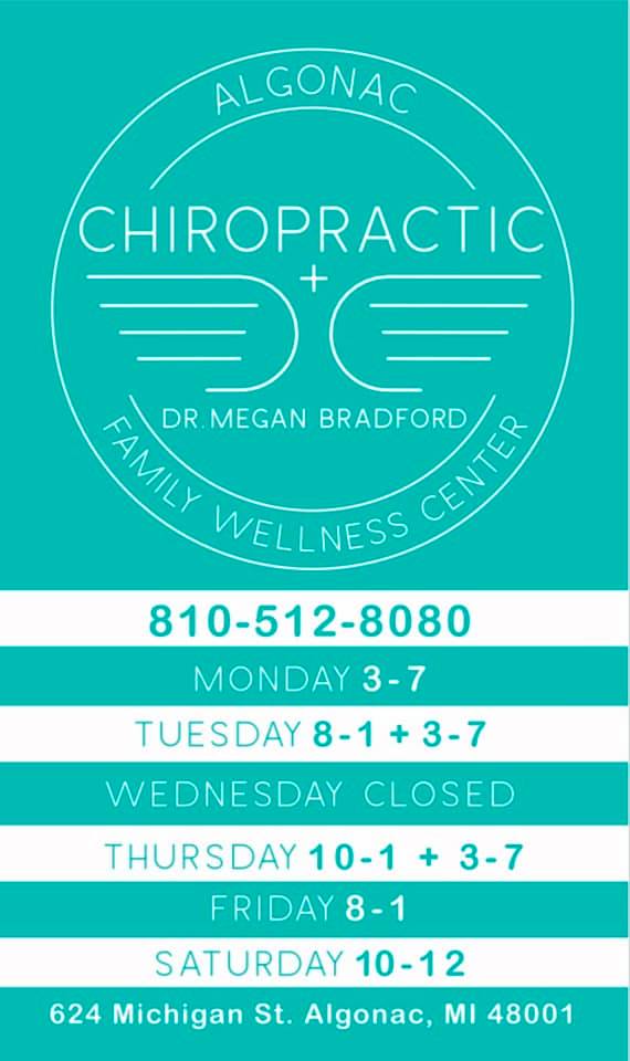 Algonac Chiropractic Family Wellness Center | 624 Michigan St, Algonac, MI 48001, USA | Phone: (810) 512-8080