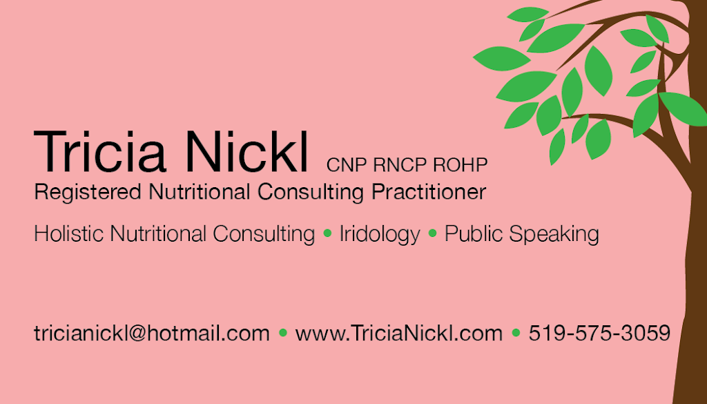 Tricia Nickl Holistic Nutrition & Iridology | 550 Parkside Dr unit a4, Waterloo, ON N2L 5V4, Canada | Phone: (519) 575-3059