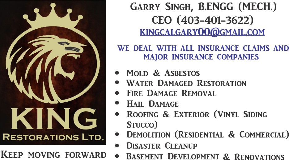 KING RESTORATIONS LTD | 476 Cornerstone Ave, Calgary, AB T3N 1S1, Canada | Phone: (403) 401-3622