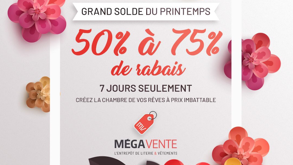 Mega Vente | 2223 Boulevard Marcel-Laurin, Saint-Laurent, QC H4R 1K4, Canada | Phone: (514) 543-6560