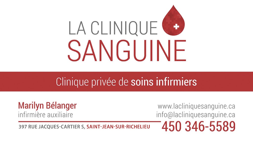 La clinique sanguine | Prélèvements sanguins | 397 Rue Jacques-Cartier S, Saint-Jean-sur-Richelieu, QC J3B 4K4, Canada | Phone: (450) 346-5589