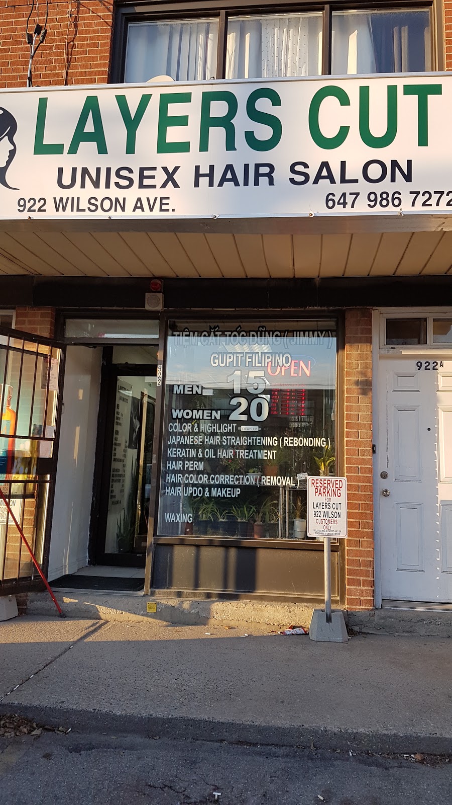 Layers Cut Unisex Hair Salon | 922 Wilson Ave, North York, ON M3K 1E7, Canada