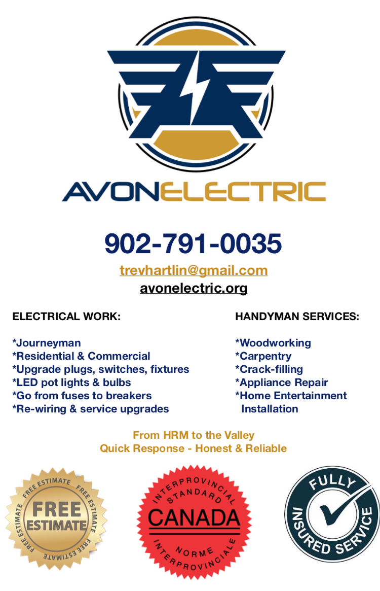 Avon Electric | 1307 Evangeline Trail, Falmouth, NS B0P 1L0, Canada | Phone: (902) 791-0035