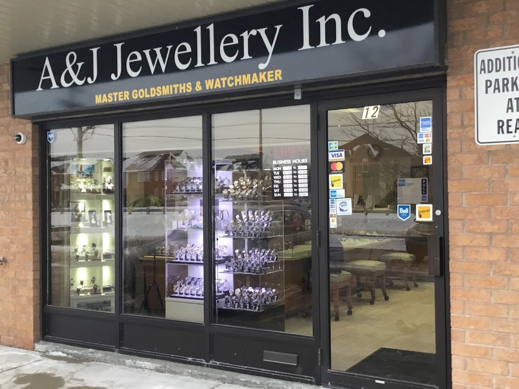A&J Jewellery Inc. | 605 Brock St N Unit 12, Whitby, ON L1N 8R2, Canada | Phone: (905) 556-2100