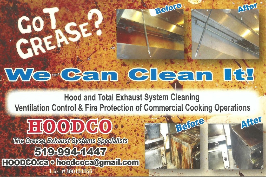 Hoodco Kitchen Exhaust Hood Cleaning | 77 Peglar Crescent, Fergus, ON N1M 3T4, Canada | Phone: (519) 994-1447