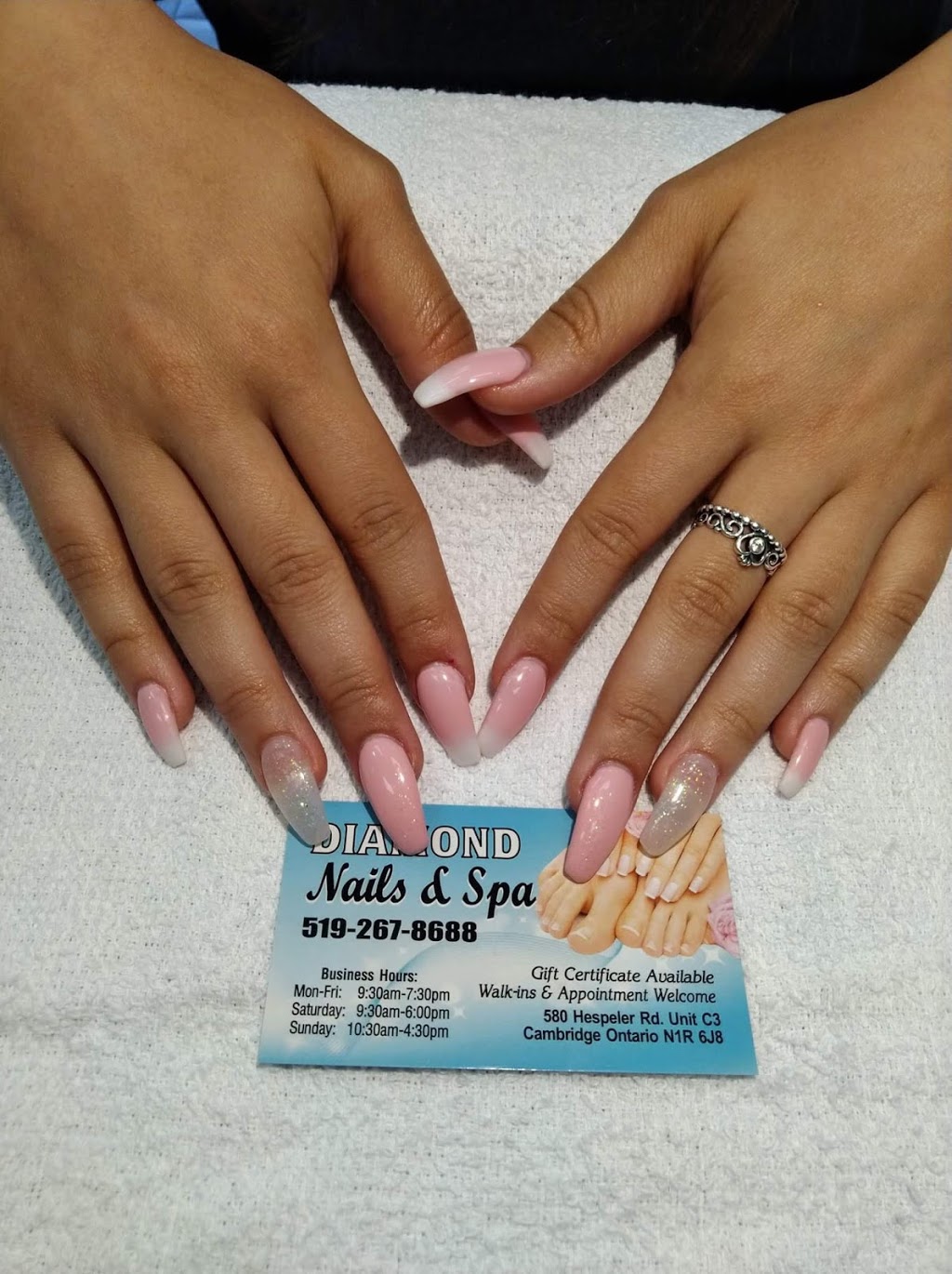 Diamond Nails and Spa | 580 Hespeler Rd C3, Cambridge, ON N1R 6J8, Canada | Phone: (519) 267-8688