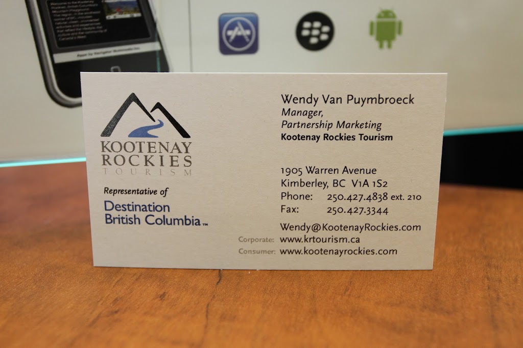 Kootenay Rockies Tourism | 1905 Warren Ave, Kimberley, BC V1A 1S2, Canada | Phone: (250) 427-4838