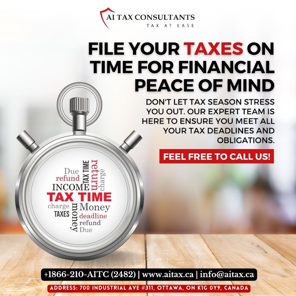 AI Tax Consultants | 1200 St. Laurent Blvd, Ottawa, ON K1K 3B8, Canada | Phone: (866) 210-2482