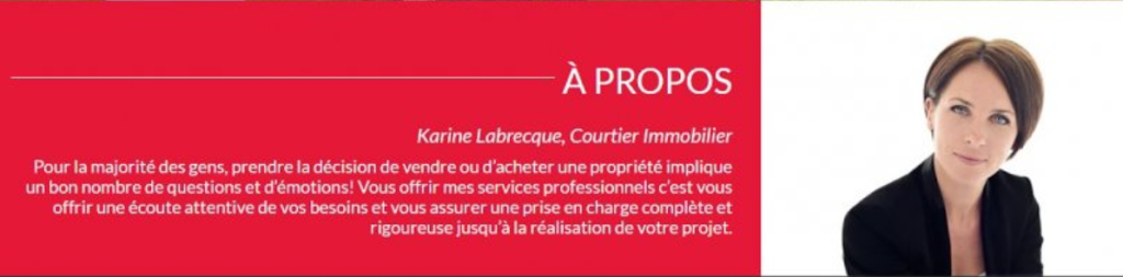 Karine Labrecque RE/MAX Évolution | 1055 Boulevard du Séminaire N, Saint-Jean-sur-Richelieu, QC J3A 1R7, Canada | Phone: (514) 464-1264