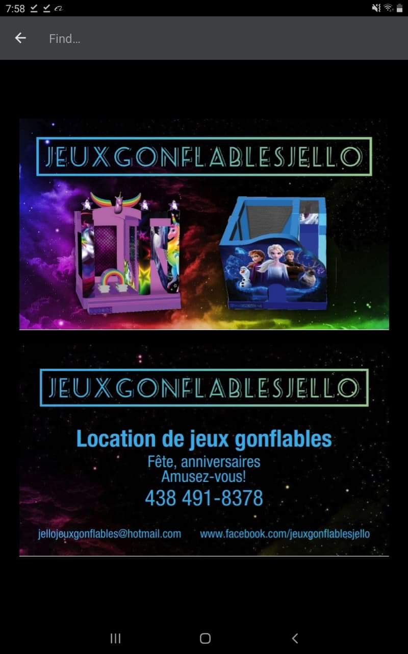 Jello Jeux Gonflables | 124 Rue Boyer, Beauharnois, QC J6N 2W1, Canada | Phone: (438) 491-8378