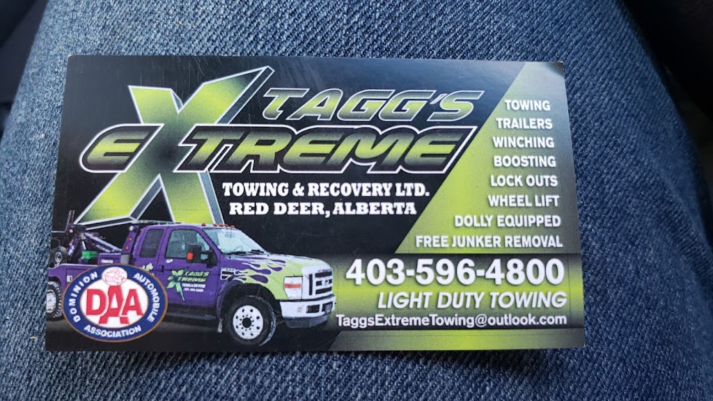 Taggs Extreme Towing Ltd | 12 Valentine Crescent, Red Deer, AB T4R 0G2, Canada | Phone: (403) 596-4800