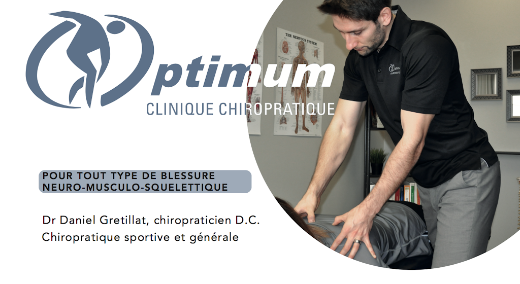Optimum clinique chiropratique | 1311 Rue des Loisirs E, LAncienne-Lorette, QC G2E 0A5, Canada | Phone: (418) 906-0889
