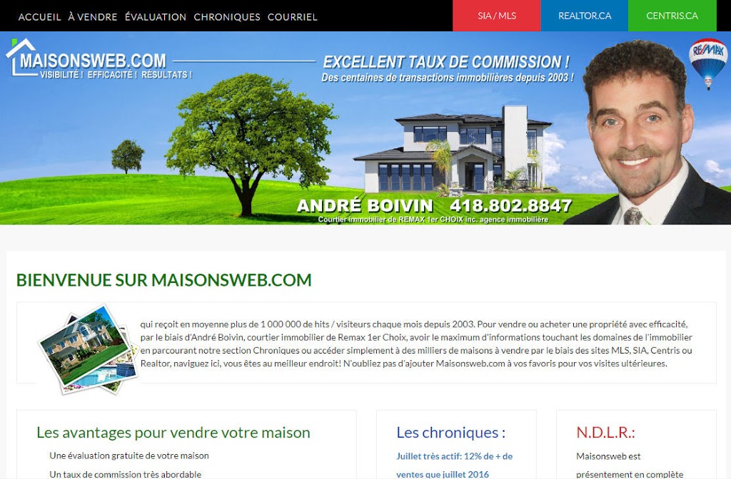 MAISONSWEB.COM | 2834 Chemin Saint-Louis, Québec, QC G1W 1P2, Canada | Phone: (418) 802-8847