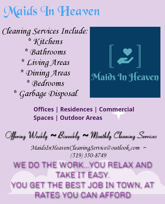 Maids In Heaven Cleaning Service | Van Allen Ave, Chatham-Kent, ON N7L 2V7, Canada | Phone: (519) 350-8749