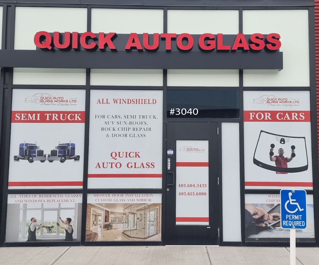 Quick Auto Glass Works LTD | 11124 36 St NE #3040, Calgary, AB T3N 1L3, Canada | Phone: (403) 604-3433