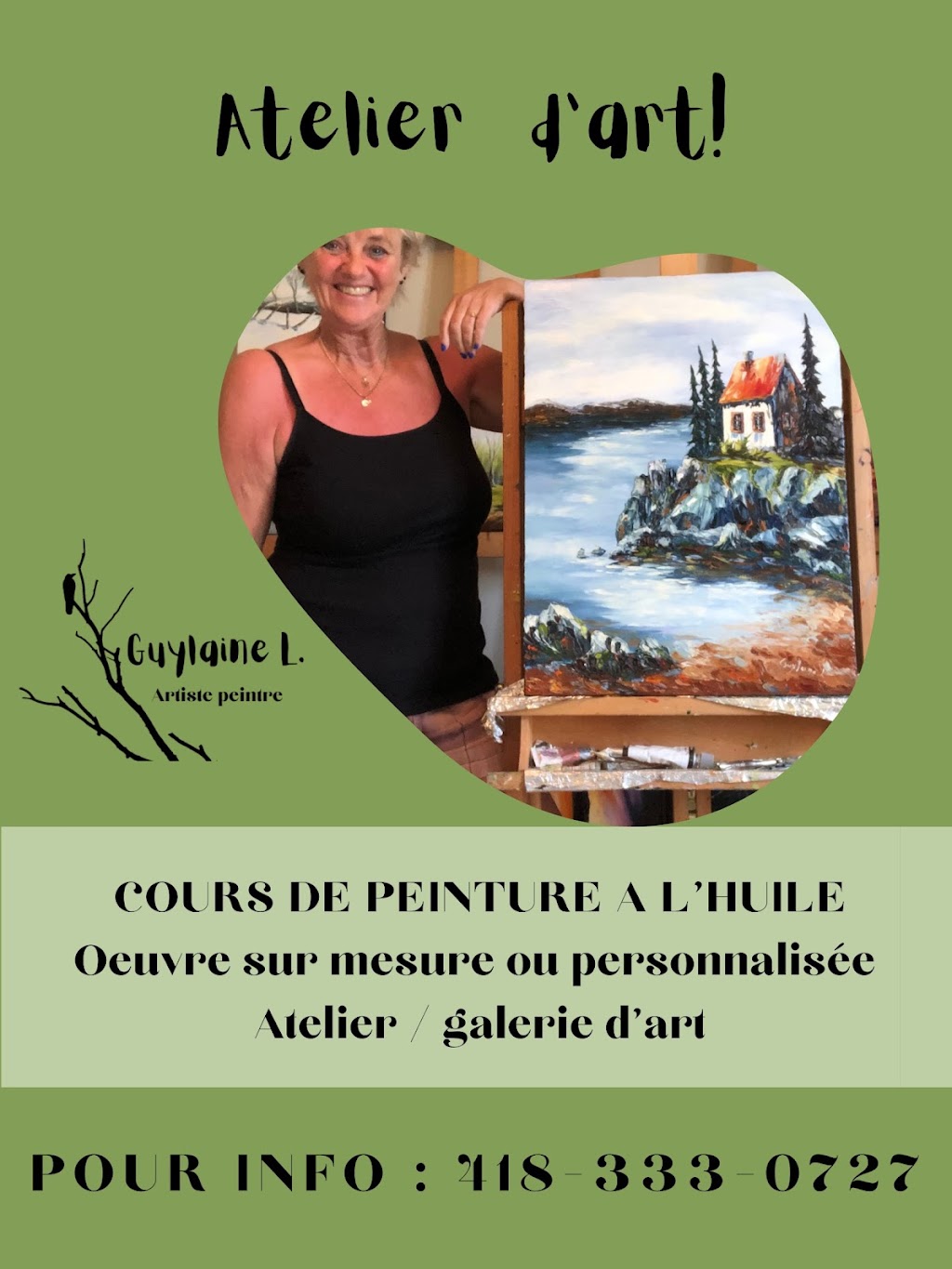 Atelier d’art Guylaine L. Artiste peintre | 22 Rue de la Fabrique, Thetford Mines, QC G6G 2N5, Canada | Phone: (418) 333-0727