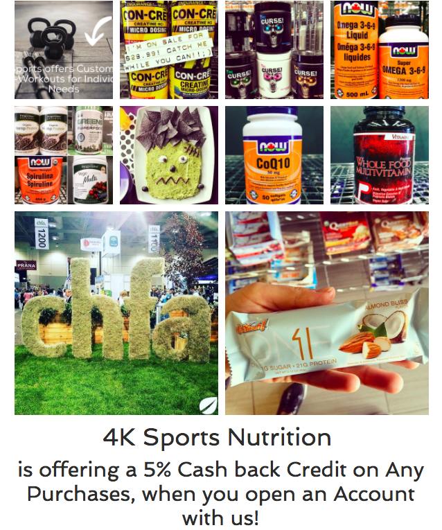 4K Sports Nutrition & Health | 105 Harrison Garden Blvd, North York, ON M2N 7G3, Canada | Phone: (647) 831-8874