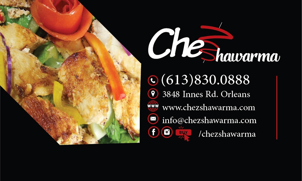Chez Shawarma | 3848 Innes Rd, Orléans, ON K1W 0C8, Canada | Phone: (613) 830-0888
