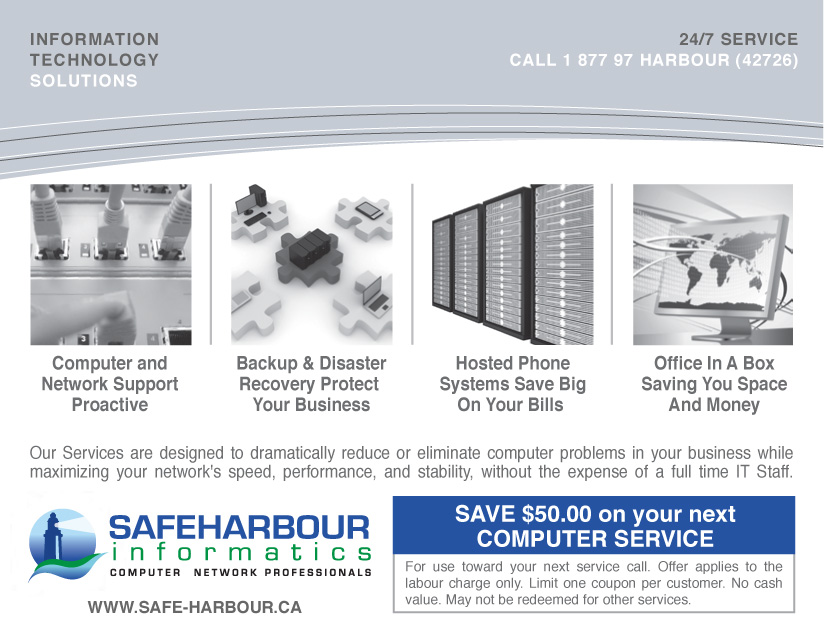 Safe Harbour Informatics Incorporated | 3945 W 51st Ave, Vancouver, BC V6N 3V9, Canada | Phone: (604) 295-5355