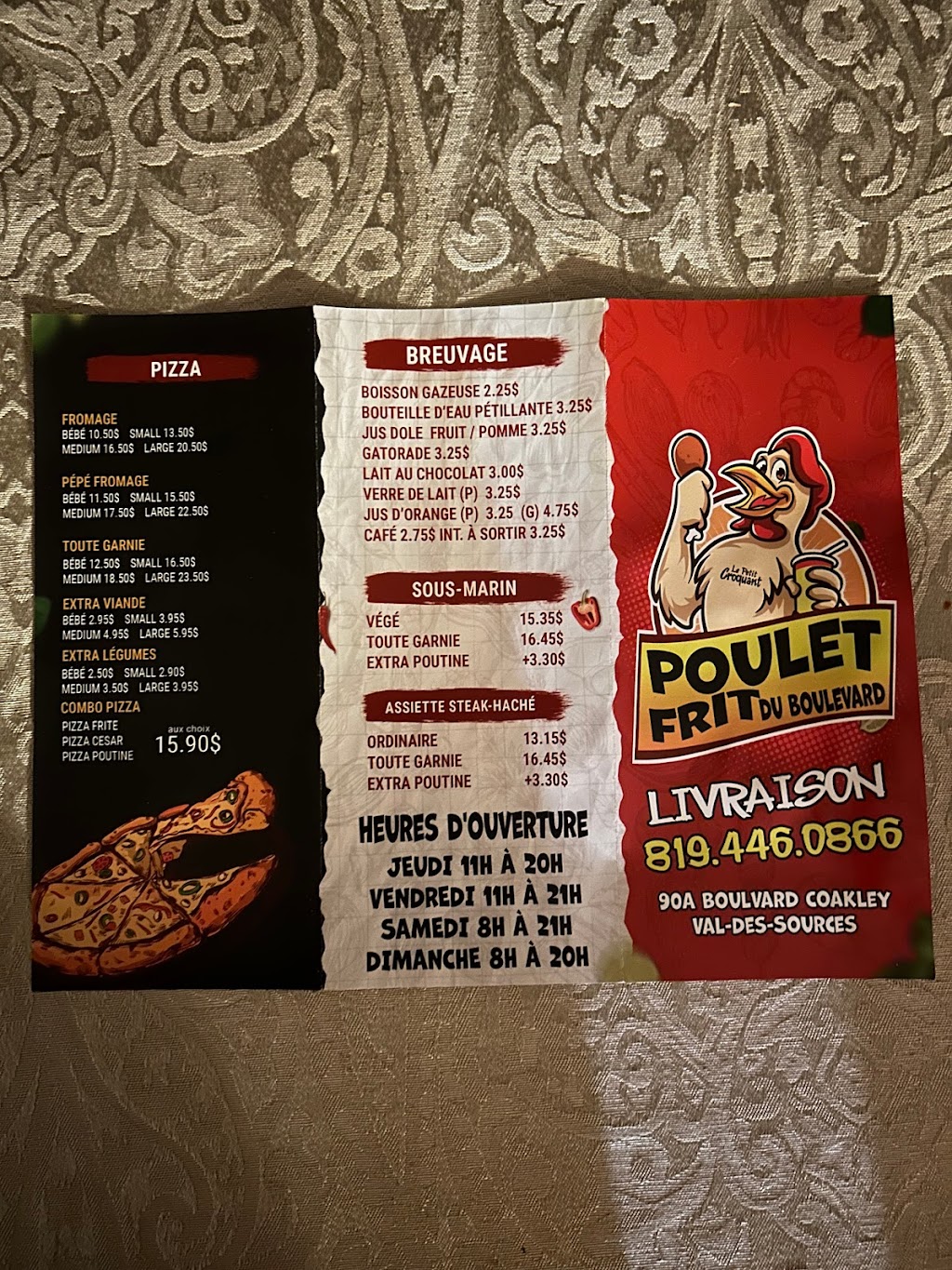 Poulet Frit du boulevard | 90A Bd Coakley, Val-des-Sources, QC J1T 1A2, Canada | Phone: (819) 446-0866