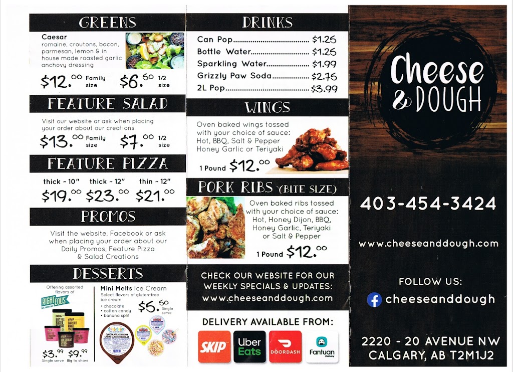 Cheese & Dough | 2220 20 Ave NW #3, Calgary, AB T2M 1J2, Canada | Phone: (403) 454-3424