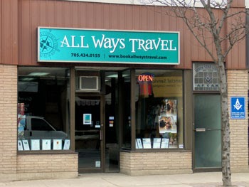 All Ways Travel | 30 Victoria St W, Alliston, ON L9R 1T9, Canada | Phone: (705) 434-0155