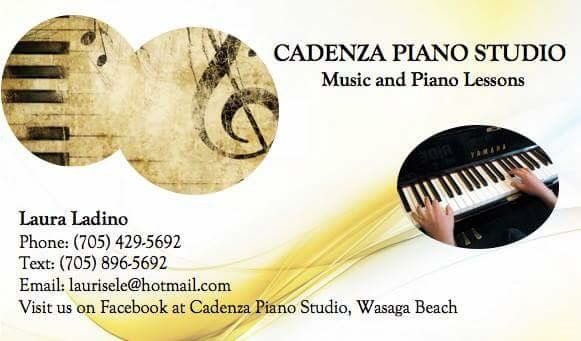 Cadenza Piano Studio Wasaga Beach | Wasaga Beach, ON L9Z 3C2, Canada | Phone: (705) 896-5692