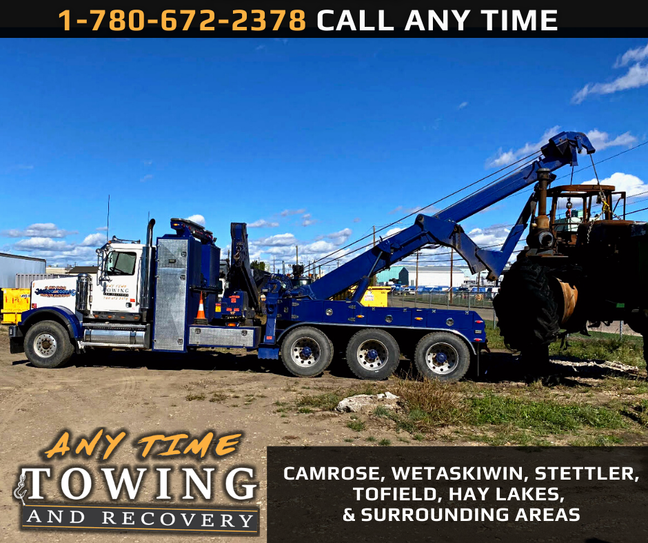 Any Time Towing & Recovery | 4213 37 St, Camrose, AB T4V 4S2, Canada | Phone: (780) 672-2378