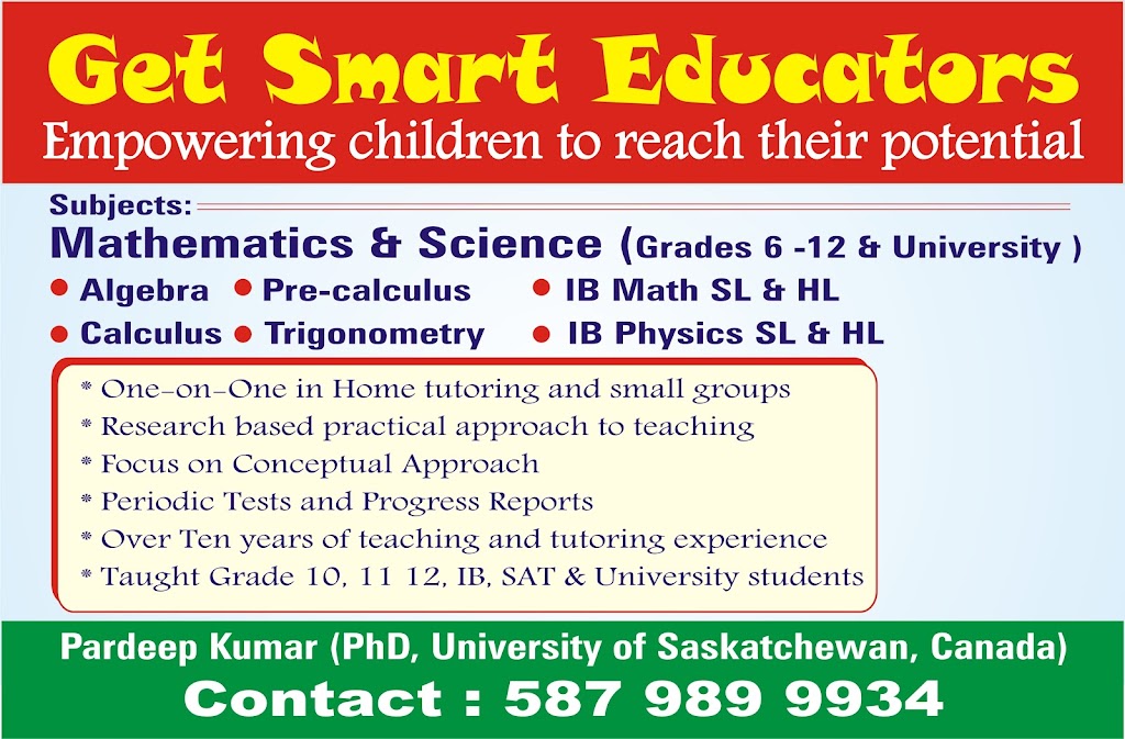 Get Smart Educators | 1405 33a St NW, Edmonton, AB T6T 0K3, Canada | Phone: (587) 989-9934