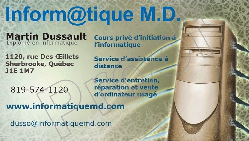 Inform @ Tion M.d. Enr. | 1120 Rue des Oeillets, Sherbrooke, QC J1E 1M7, Canada | Phone: (819) 574-1120