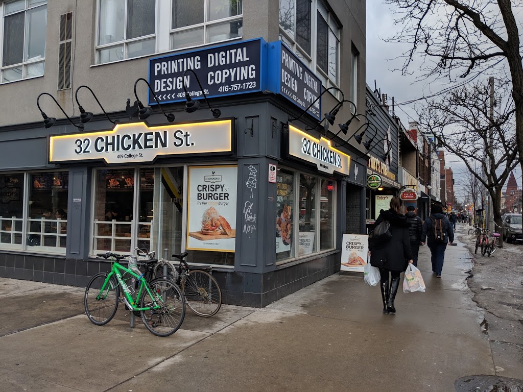 32 Chicken St. | 409 College St, Toronto, ON M5T 1T1, Canada | Phone: (647) 748-0032