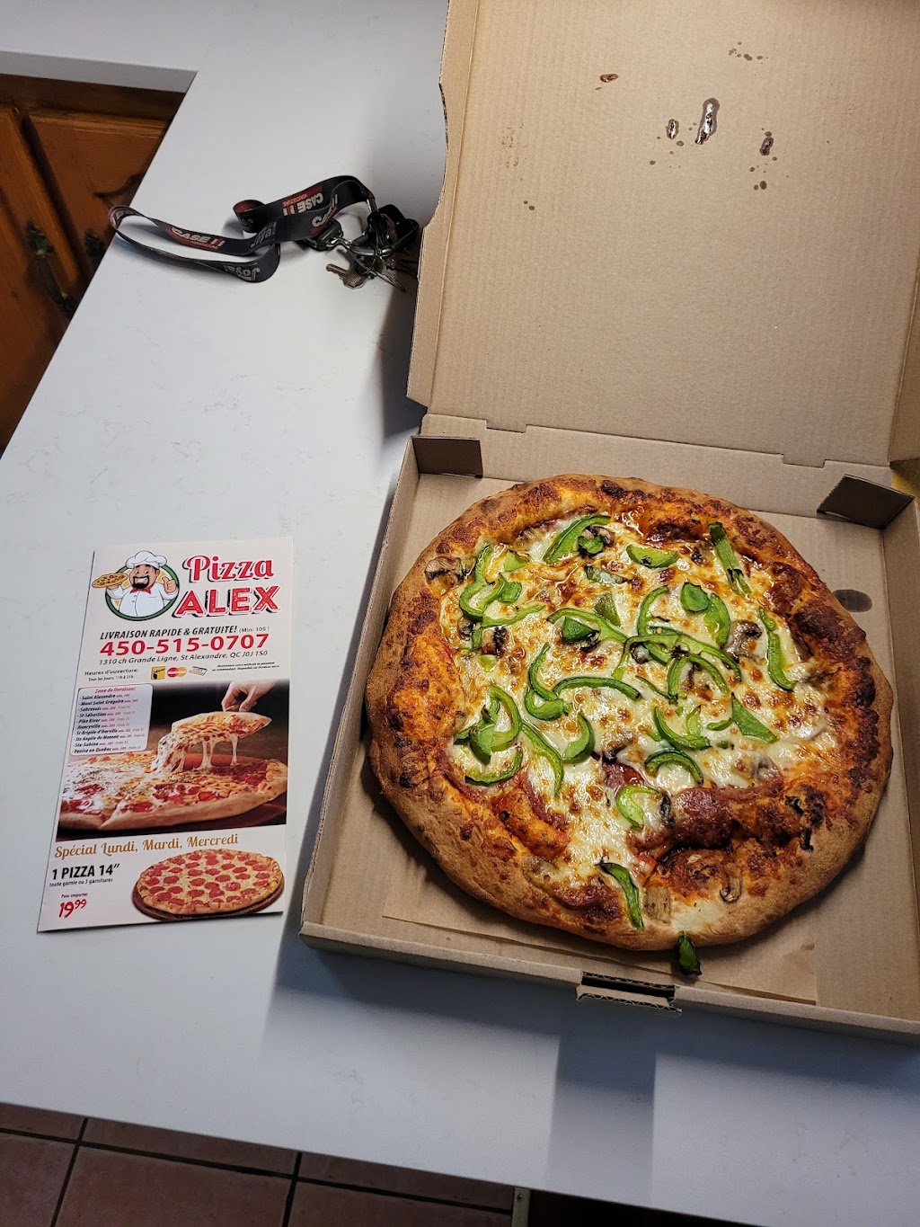 Pizza Alex | 1310 Chemin de la Grande Ligne E, Le Haut-Richelieu, QC J0J 1S0, Canada | Phone: (450) 515-0707