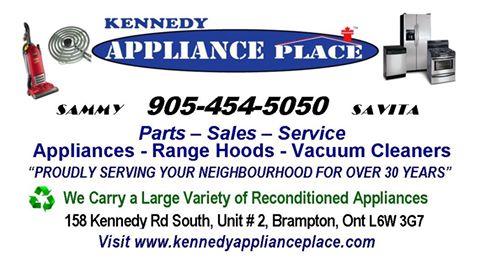 Kennedy Appliance Place | 158 Kennedy Rd S #2, Brampton, ON L6W 3H1, Canada | Phone: (905) 454-5050