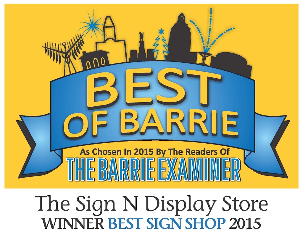 The Sign N Display Store | 121 Commerce Park Dr, Barrie, ON L4N 8X1, Canada | Phone: (705) 727-6371