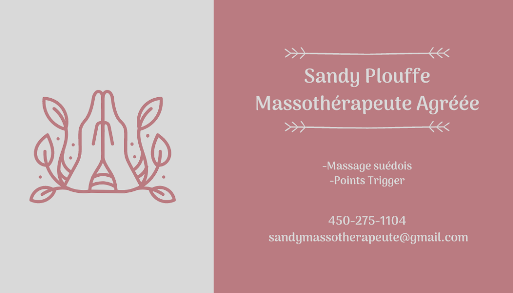 Sandy Plouffe Massothérapeute | 210 Rue Sandy, Sainte-Sophie, QC J5J 2K5, Canada | Phone: (450) 275-1104